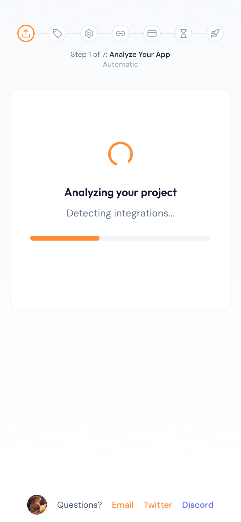 The real Analyze Your App screen on a phone